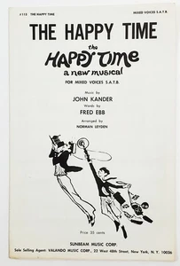 "The Happy Time" Sheet Music  Vocal Score Words Fred Ebb Music John Kander 1967 - Picture 1 of 3