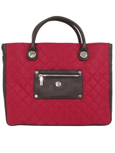 Knomo Womens Bayswater Collection Aurora Quilted 15" Laptop Sleeve, Berry - Picture 1 of 4