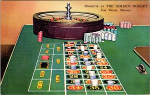 Vintage Postcard- Roulette At The Golden Nugget Casino Las Vegas NV. Unposted - Picture 1 of 2