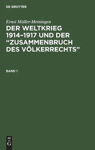 Ernst Müller-Me Ernst Müller-Meiningen: Der Weltkrieg 191 (Hardback) (US IMPORT) - Image 1 of 1