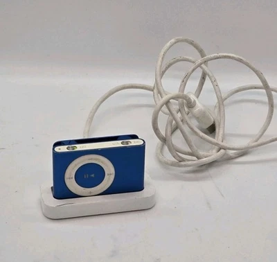 Apple iPod Shuffle 2da Generación 1GB A1204 Azul Y Base Probada Foto 1 de 4