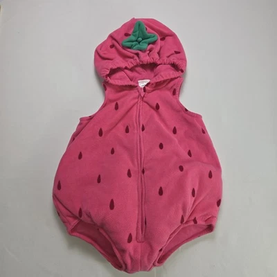 Детский костюм Carter's Strawberry для 6-9 месяцев розовый цельный наряд - Изображение 1 из 4