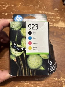HP 923 Black Cyan Magenta Yellow Ink Set 6C3Y6LN Exp Aug/2025 Factory - Picture 1 of 10