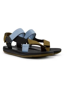 CAMPER Mens Green Color Block T-Strap Comfort Match Open Toe Sandals Shoes 44 - Picture 1 of 11