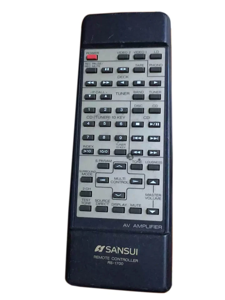 Original Sansui Amplifier Remote Control RS-1700 - Image 1 of 1