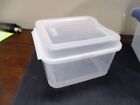 VERY SLIGHTLY Used Sterilite Small 1.5 Qt clear tote with lid w/warranty