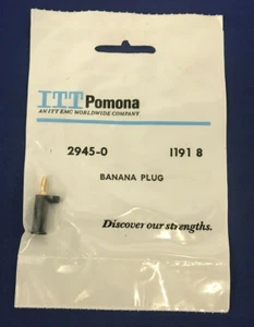 ITT POMONA 2945-0 ENCHUFE PLÁTANO SIN SOLDADURA NEGRO - Imagen 1 de 3