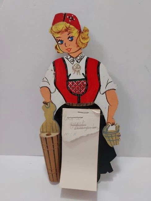 Vintage Wooden Handmade Note Pad From Norway - Image 1 of 4