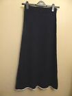 Marks & Spencer Collection new navy blue or oatmeal knitted ribbed pull-on skirt