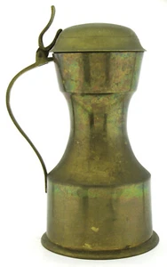 formschöner Henkel- Krug mit Deckel/ Deckelkrug - Messing massiv ca. 20cm 643g - Bild 1 von 7