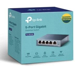 TP-Link TL-SG105, 5 Port Gigabit Unmanaged Ethernet Switch, Netzwerk Hub - Versiegelt - Bild 1 von 7