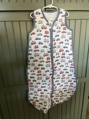 Saco de dormir para bebé 100 % algodón orgánico Muslin TADO | grande 12-24 M coches camiones campamento Foto 1 de 4