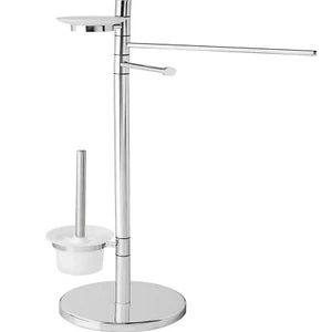 WC-Bürstengarnitur mit Seifenablage Chrom Handtuchhalter Toilettenpapierhalter - Bild 1 von 1