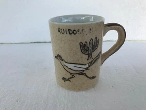 1 Vintage Coffee Mug Ruidoso New Mexico Roadrunner Cactus Travel Souvenir  - Picture 1 of 3