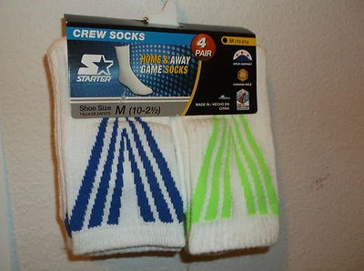NUEVOS 4 PARES DE CALCETINES BLANCOS PARA NIÑOS HOME & AWAY GAME... talla 10-2,5 Foto 1 de 4