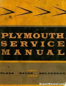 1957-1958 Plymouth Plaza Savoy Belvedere Service Manual - Picture 1 of 1