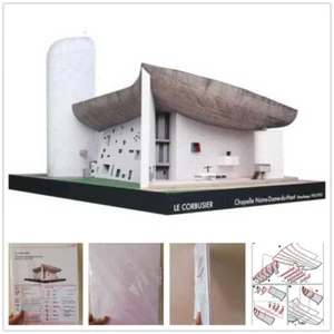 DIY Le Corbusier Chapelle Notre Dame du Haut Architectural Building Paper Model - Picture 1 of 8