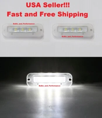 White LED License Plate Lights for 1990-2012 Mercedes G-Class W463 G500 G550 G55 - Image 1 of 3