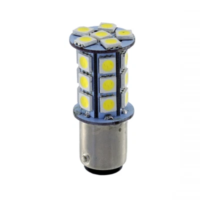 LAMPADA LAMPADINA 24 LED BIANCO PER AUTO MOTO SCOOTER BA15D 410 LUMEN - Immagine 1 di 4