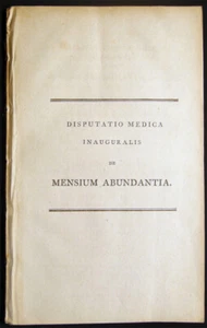 1802 SCOTLAND WOMENS MEDICINE UNIV. EDINBURGH DISSERTATION PHINEAS PHENE - Picture 1 of 6
