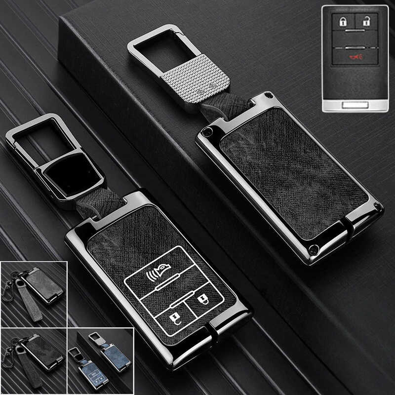 Zinc Alloy Leather Car Key Case Cover For Cadillac ESV EXT Escalade CTS STS ATS - Изображение 1 из 4