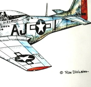 Lot of 2 11 x 9 Framed Airplane Art 5 x 7 Prints KC Artist Ronald Divilbiss - Picture 1 of 12