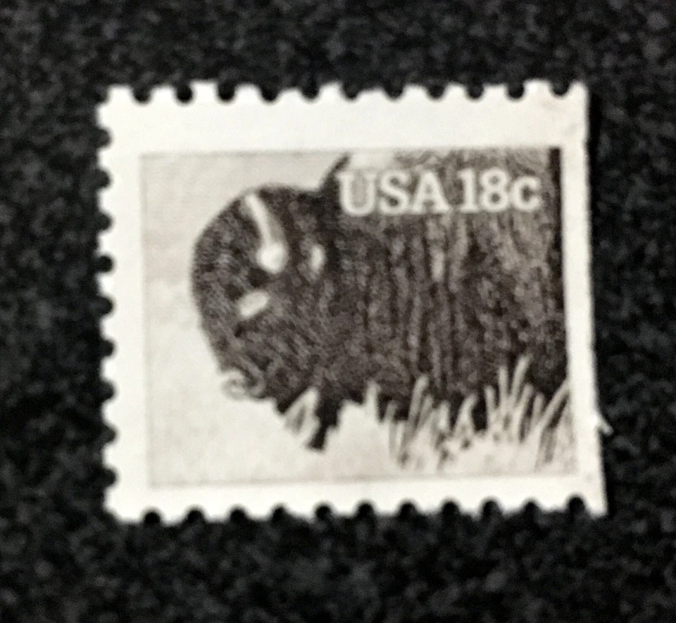 USA1981 #1883 18c American Wildlife - Bison- Single From Booklet  buffalo - Image 1 of 1