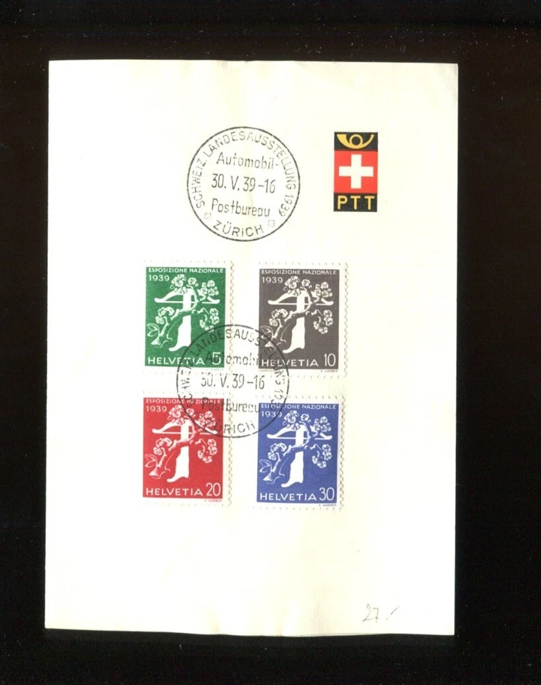 Suiza 1939 Landesassposition JUEGO ITALIANO Cat 60 Foto 1 de 1