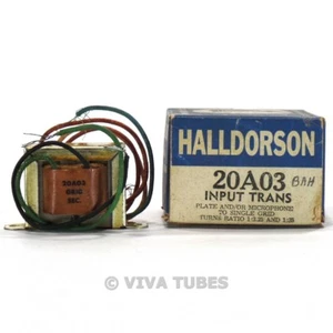 NOS NIB Halldorson 20A03 Input Transformer 10000ohm Plate 200 Microphone 1:3.25 - Picture 1 of 1