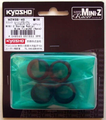 NEW Kyosho Mini-Z Racing Radial Wide Tire 40º (Mini-Z Racer) 4PCS KYOMZW38-40 - Image 1 of 2
