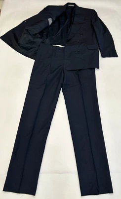 Salvatore Ferragamo Blazer Suit 2-Piece Set Men's 54 Blue Double-Breasted Formal - Image 1 of 4