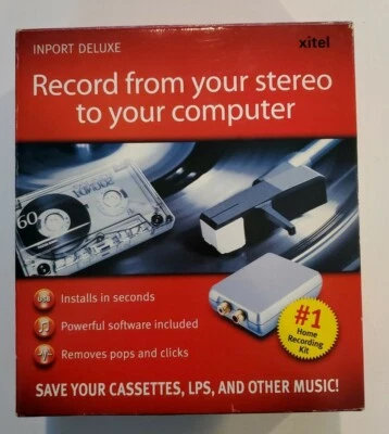 Inport Deluxe Stereo To PC Audio Recording Kit Converter Cassette Xitel NIB USA - Image 1 of 2