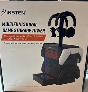⚡️Insten Game Storage Tower For PS5 Switch PC Xbox Gaming Headset Stand - Picture 1 of 2