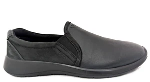ECCO Women's SOFT 5 Slip-on Comfort Shoes Sneakers Black Loafers US 7/38 $160 * - Picture 1 of 9