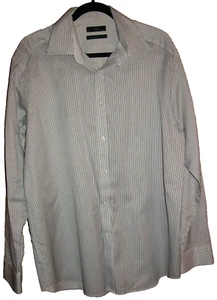 Jasper Conran striped Shirt 16 1/2 " collar in luxury cotton yarns - Picture 1 of 4