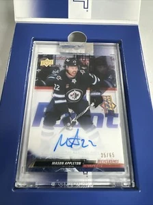 2022-23 UD Clear Cut Mason Appleton Exclusives Gold Auto/65 Winnipeg Jets - Imagen 1 de 2