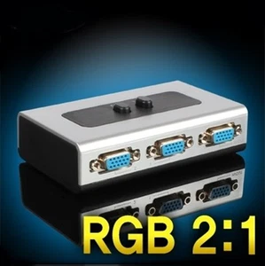 2:1 VGA(RGB) Switch VGA (RGB) Handwahl EDID Halterung Wandbauweise - Bild 1 von 4