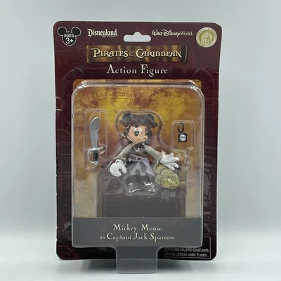 Mickey Mouse Jack Sparrow Action Figure • Pirates Caribbean • Disney Parks • New - Image 1 of 4