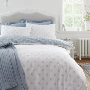 Bianca Esme Floral 200TC 100% Cotton Duvet Cover Bedding Set White/Blue - Picture 1 of 38