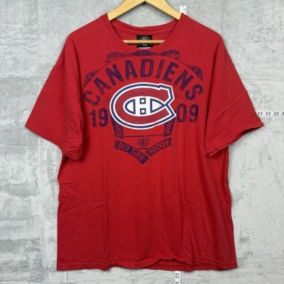 Montreal Canadiens 1909 Old Time Hockey T-Shirt Red Men’s XL Vintage Style NHL - Image 1 of 4