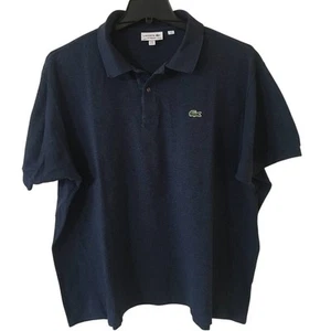 LaCoste Classic Fit FR 8 US 3XL Black & Blue Heather 100% Cotton Pique' - Bild 1 von 6