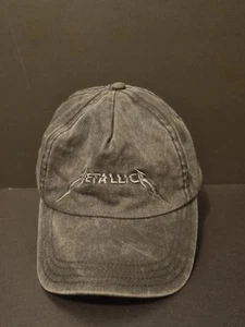 Metallica Genuine Washed Fade Black Snapback Hat Cap Embroidered OSFM VGC - Picture 1 of 6