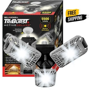 Bell + Howell TriBurst Garage Light Ceiling Socket Motion Sensor Light NEW - Picture 1 of 6