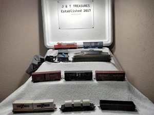 HO Scale Mantua Tyco Illinois Central # 5628 & 7 Car Custom Set - 38 Pieces - Picture 1 of 17