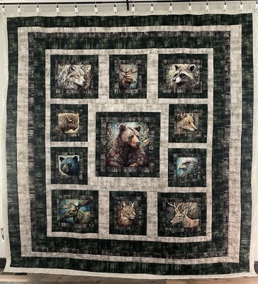 Enchanted Forest Wildlife Queen Quilt 92" x 96" - Image 1 of 4