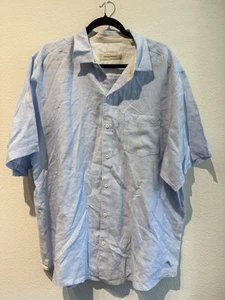 Tommy Bahama Shirt Mens XL Big Blue 100% Linen Lightweight Coastal Beach - Picture 1 of 8