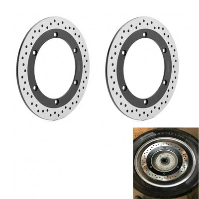 Pair Rear Brake Disc Rotor for Honda Goldwing 1500 90-00 Valkyrie ST1100 VTX1800 - Image 1 of 4
