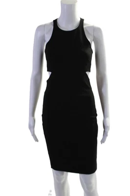 Elizabeth and James Womens Side Cutout Scoop Neck Zipped Dress Black Size 0 - Image 1 of 4