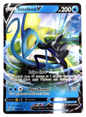 Inteleon V Pokemon Card 049/192 SWSH02 Rebel Clash - Image 1 of 4