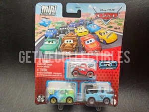 DISNEY PIXAR CARS MINI RACERS GRC CARLA VELOSO MCQUEEN MATER 2025 3 PACK $15+ - Picture 1 of 2